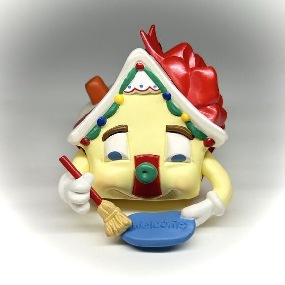 Hallmark Keepsake Christmas Ornament 1995 Happy New Home Cute House with a Bow - Picture 1 of 7